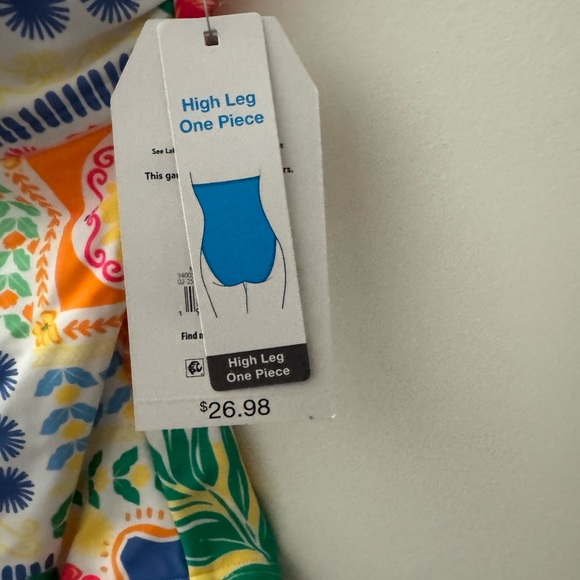 Time and Tru Multicolor One Piece Swimsuit - Picture 4 of 6